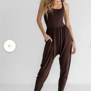 Imbodhi Brown lJumpsuit with Pockets